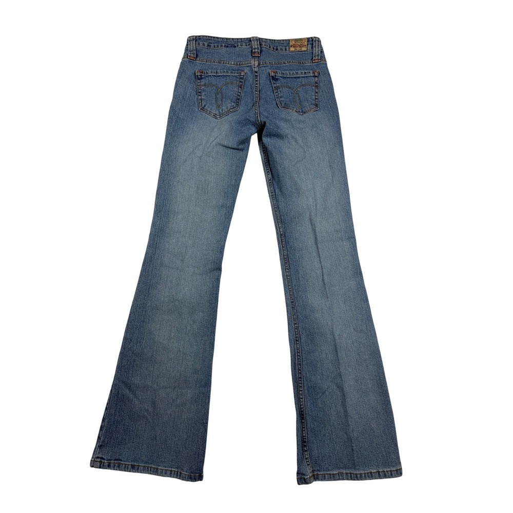 Paris Blues Vintage Y2K Low Rise Flare Leg Jeans Medium Wash Blue Size‎ 3 (28)